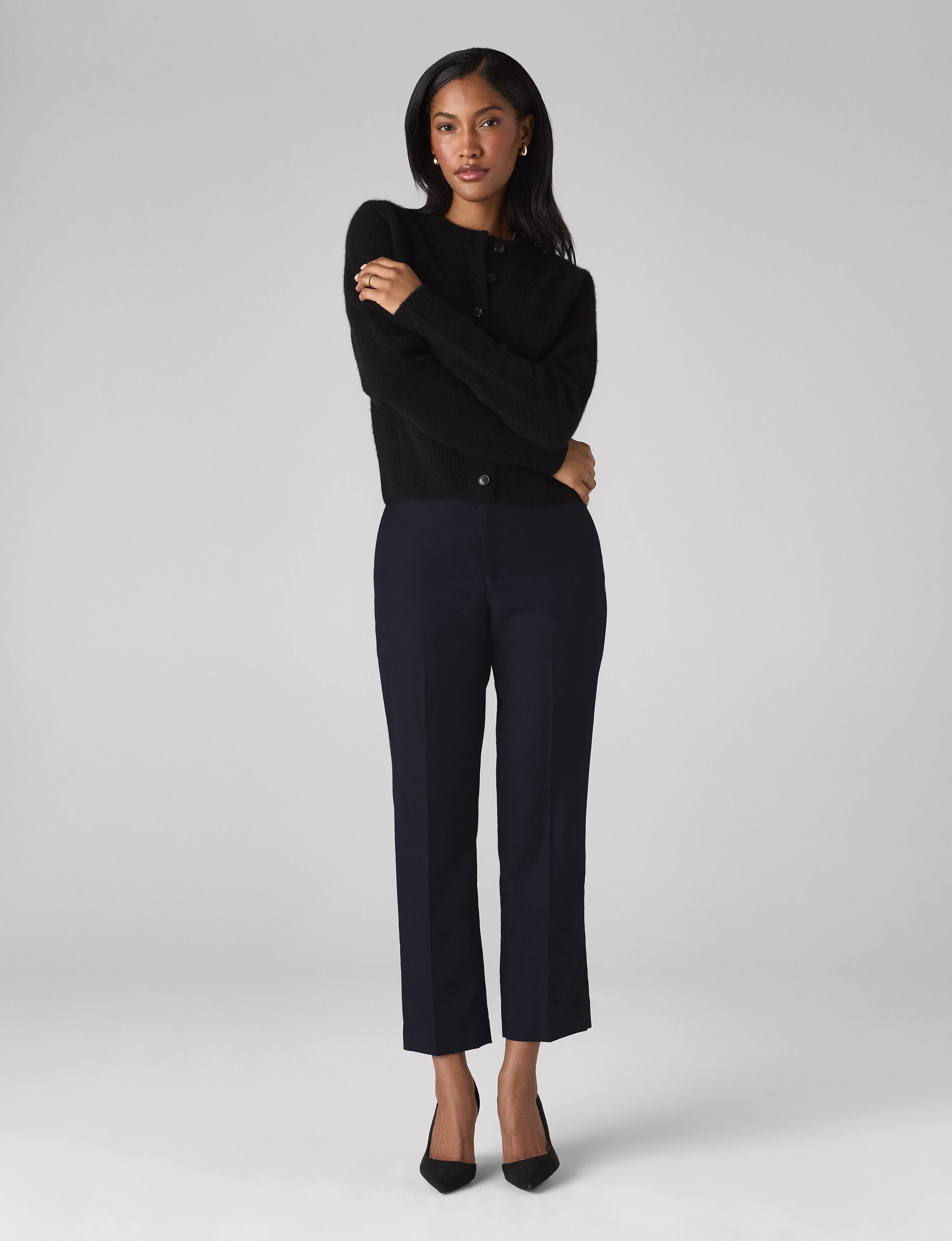 Regent Cigarette Trouser: Wool, Navy - With Nothing Underneath