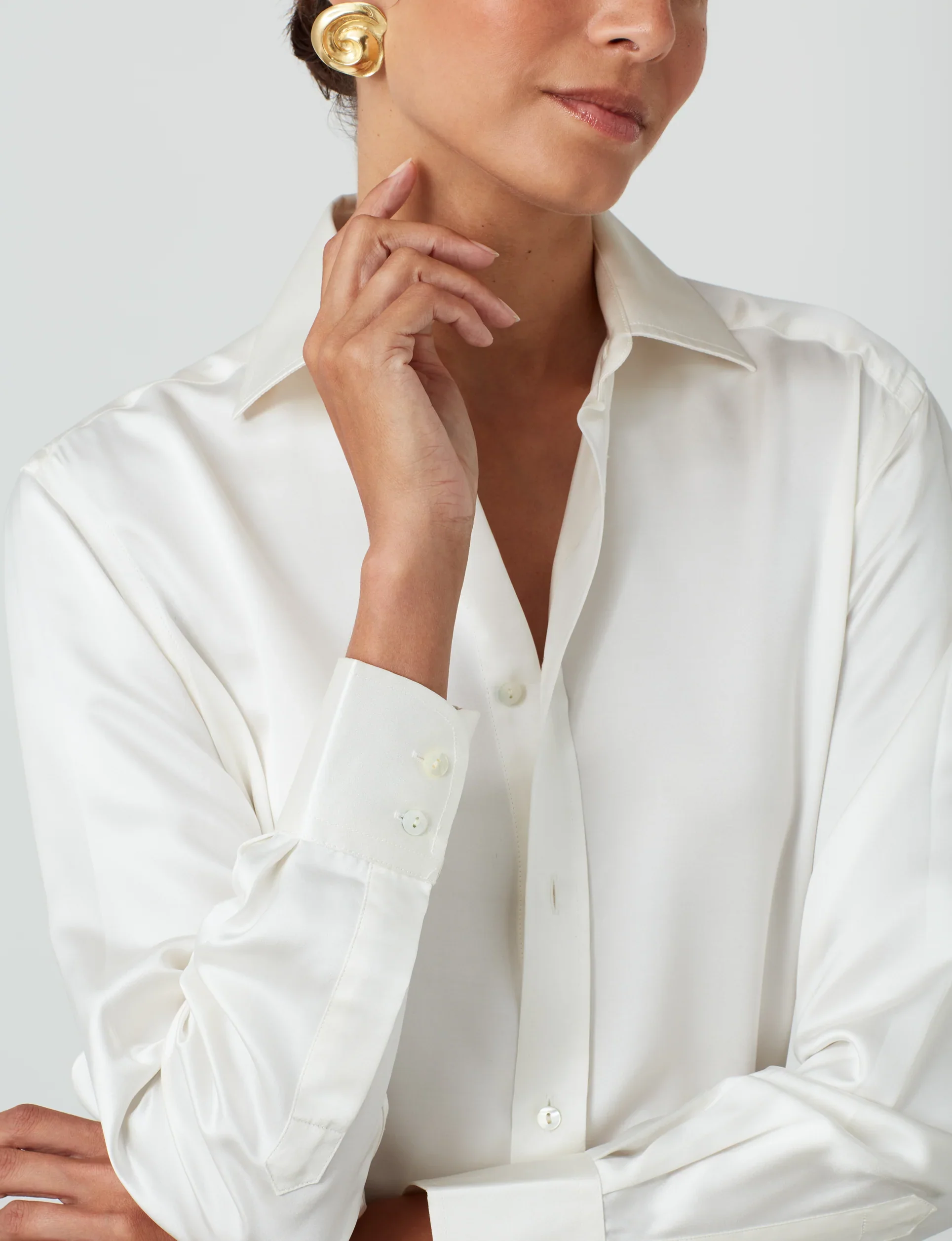 The Boyfriend: Silk Satin, Pearl - With Nothing Underneath