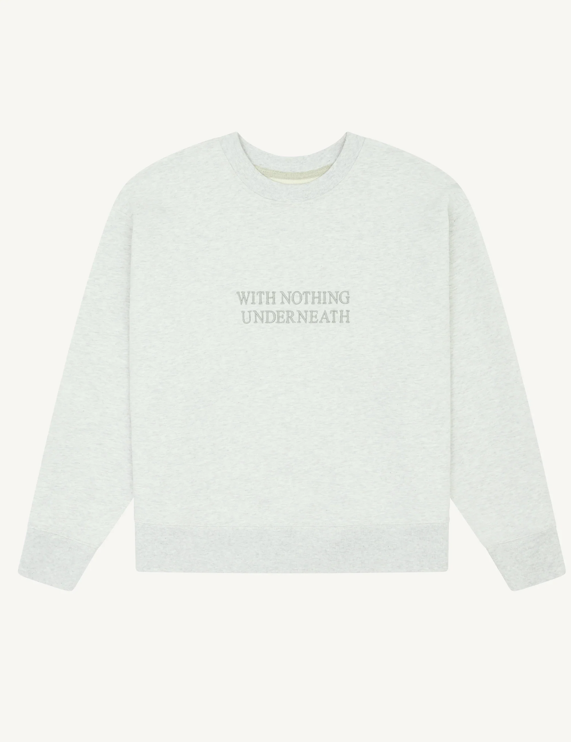 Spencer Sweatshirt: Cotton Jersey, Grey - With Nothing Underneath