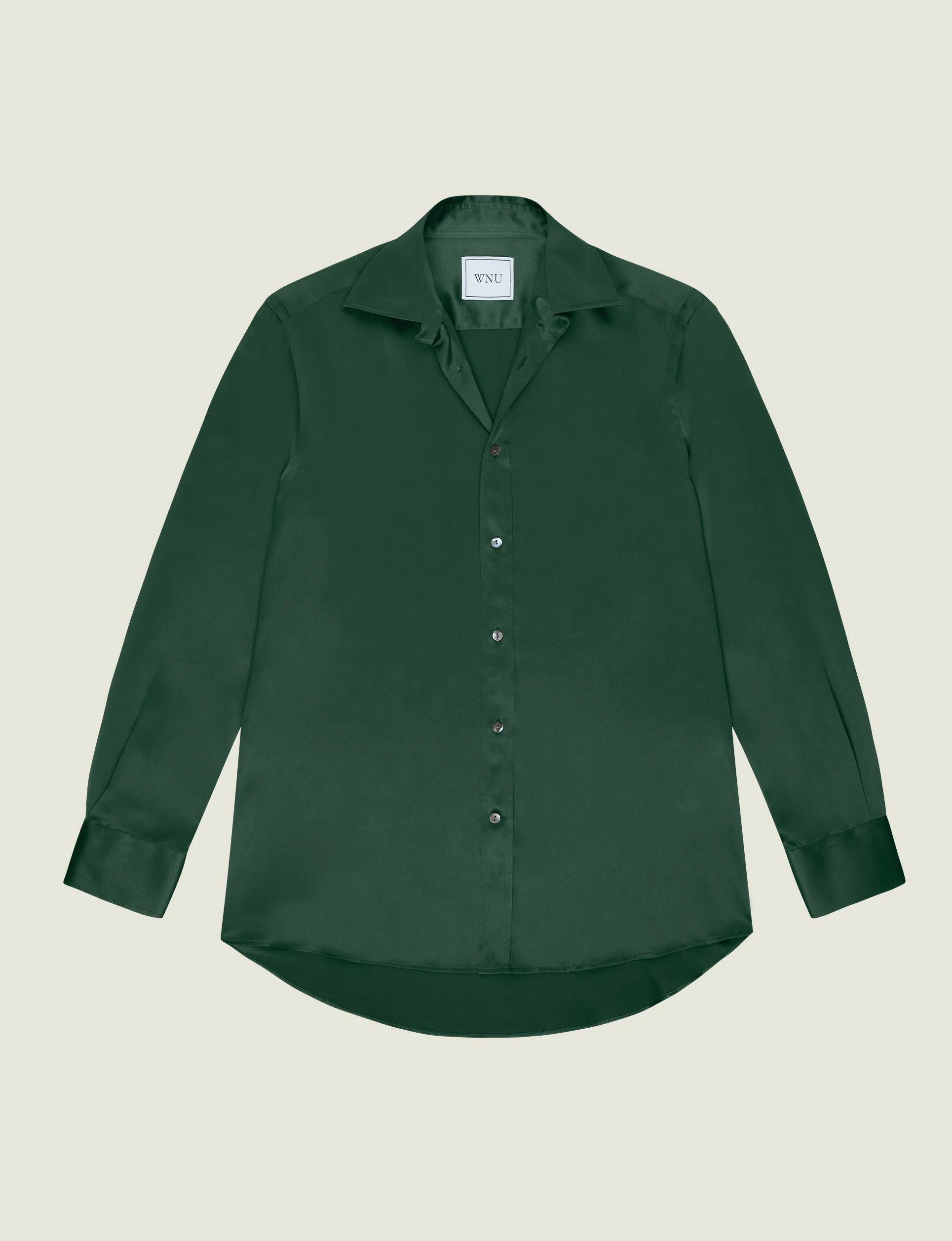 The Boyfriend: Silk Satin, Emerald Green - With Nothing Underneath