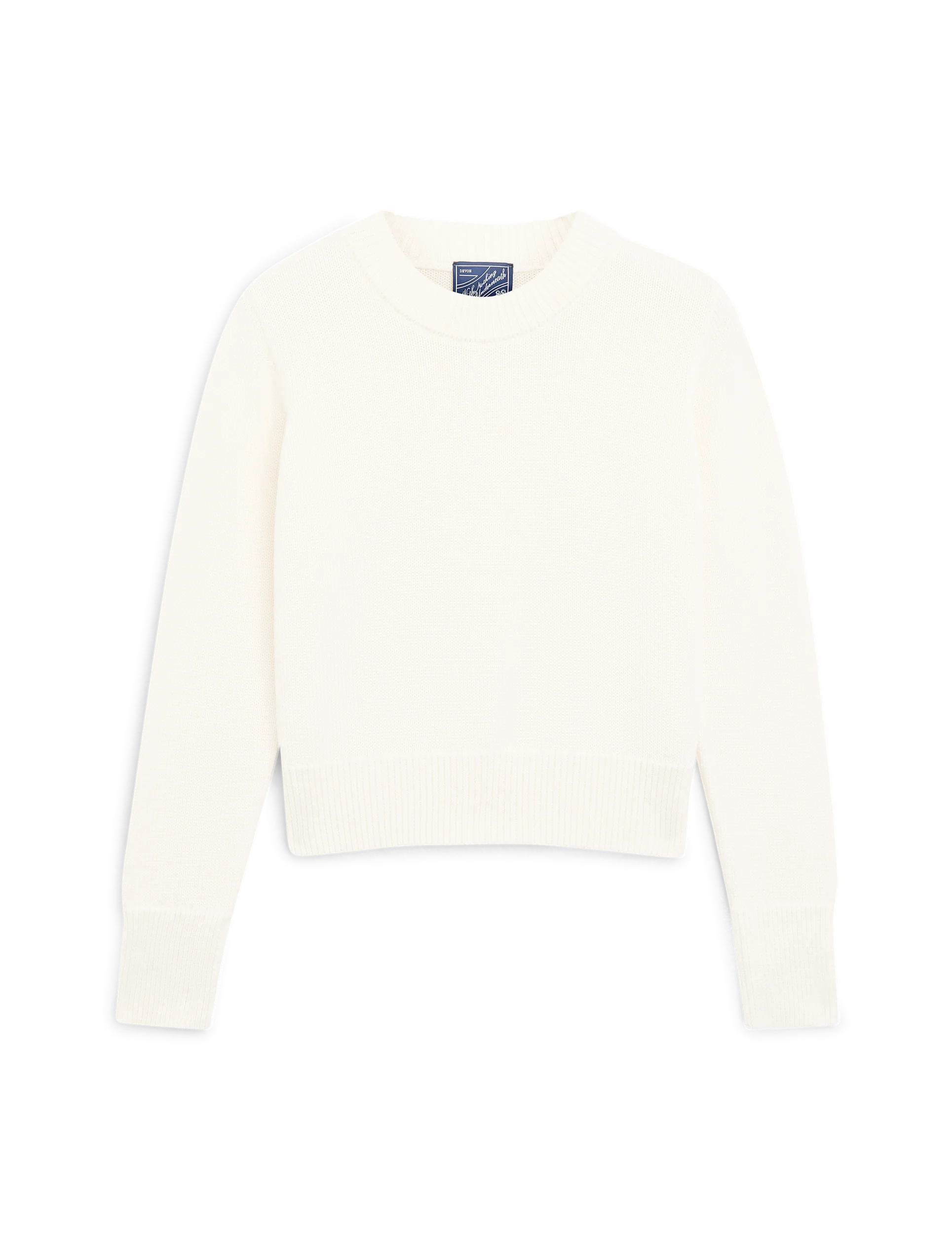 Devon Jumper: Cotton, Cream - With Nothing Underneath
