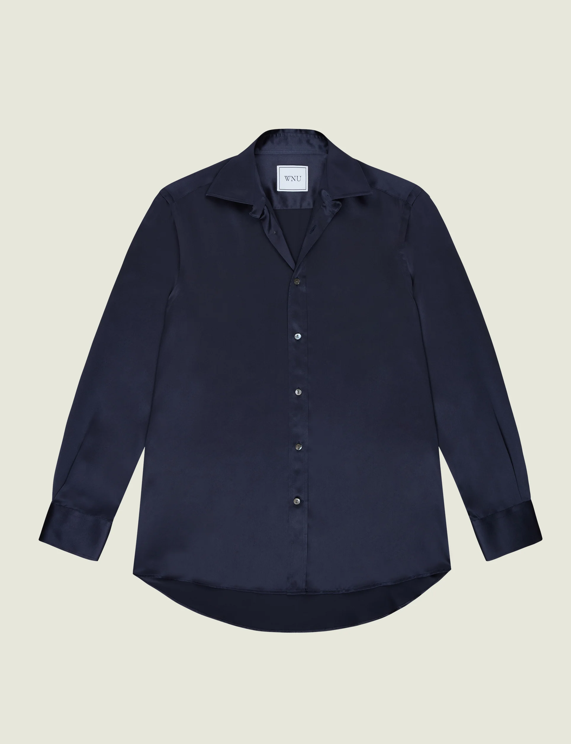 The Boyfriend: Silk Satin, Navy - With Nothing Underneath