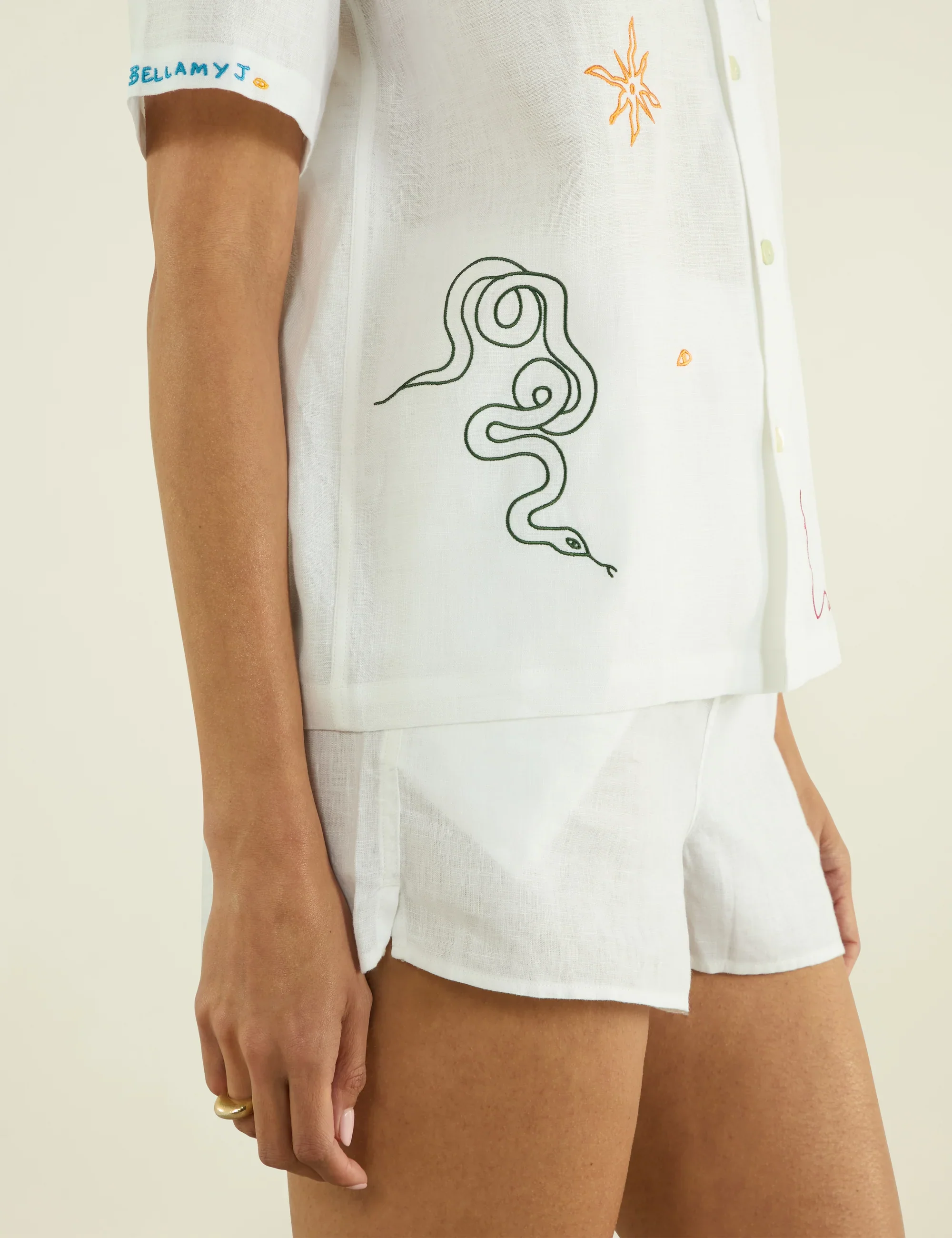The Cabana: Linen, White x Bellamy Jean - With Nothing Underneath