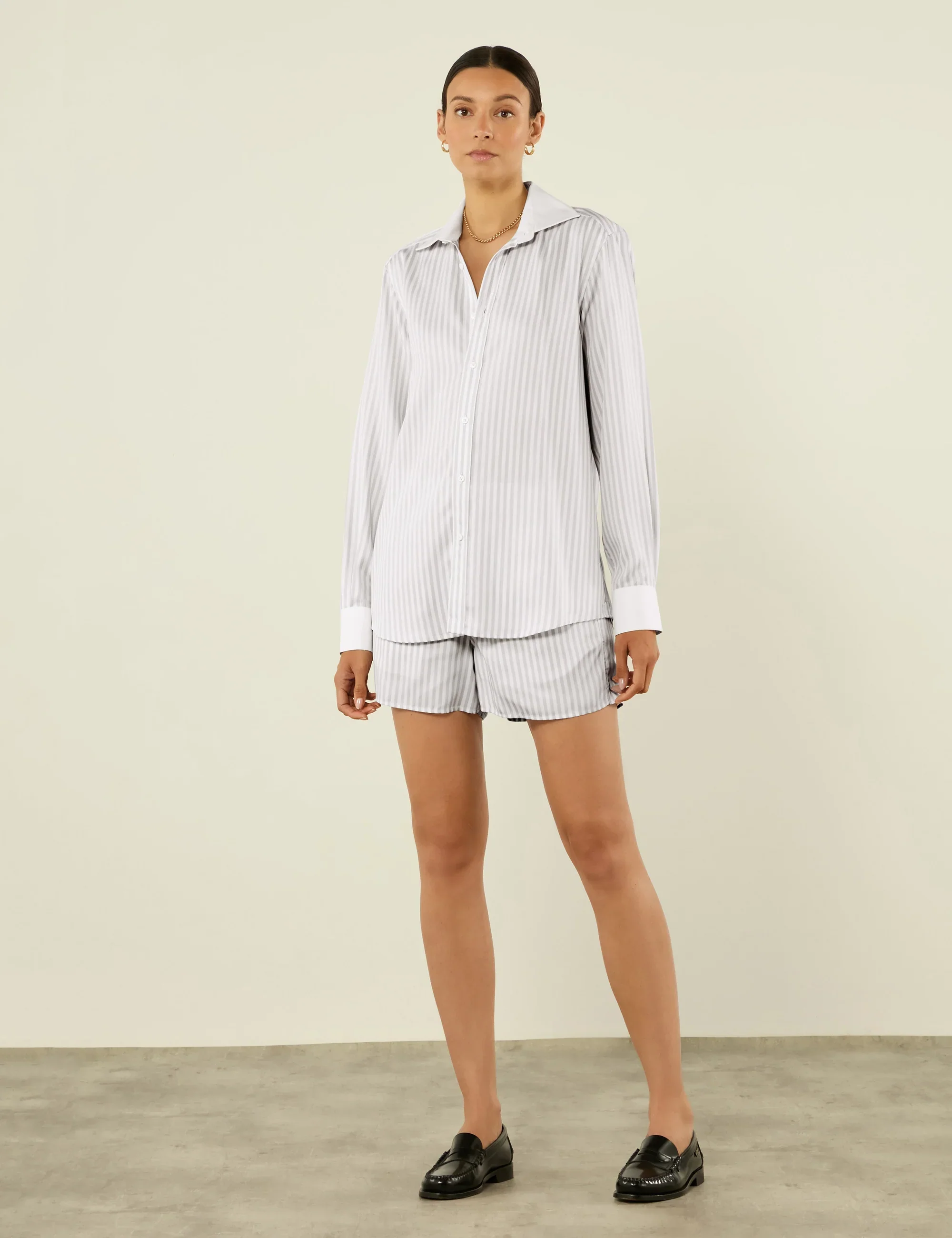 The Boxer: TENCEL™ Lyocell, Silver Stripe - With Nothing Underneath