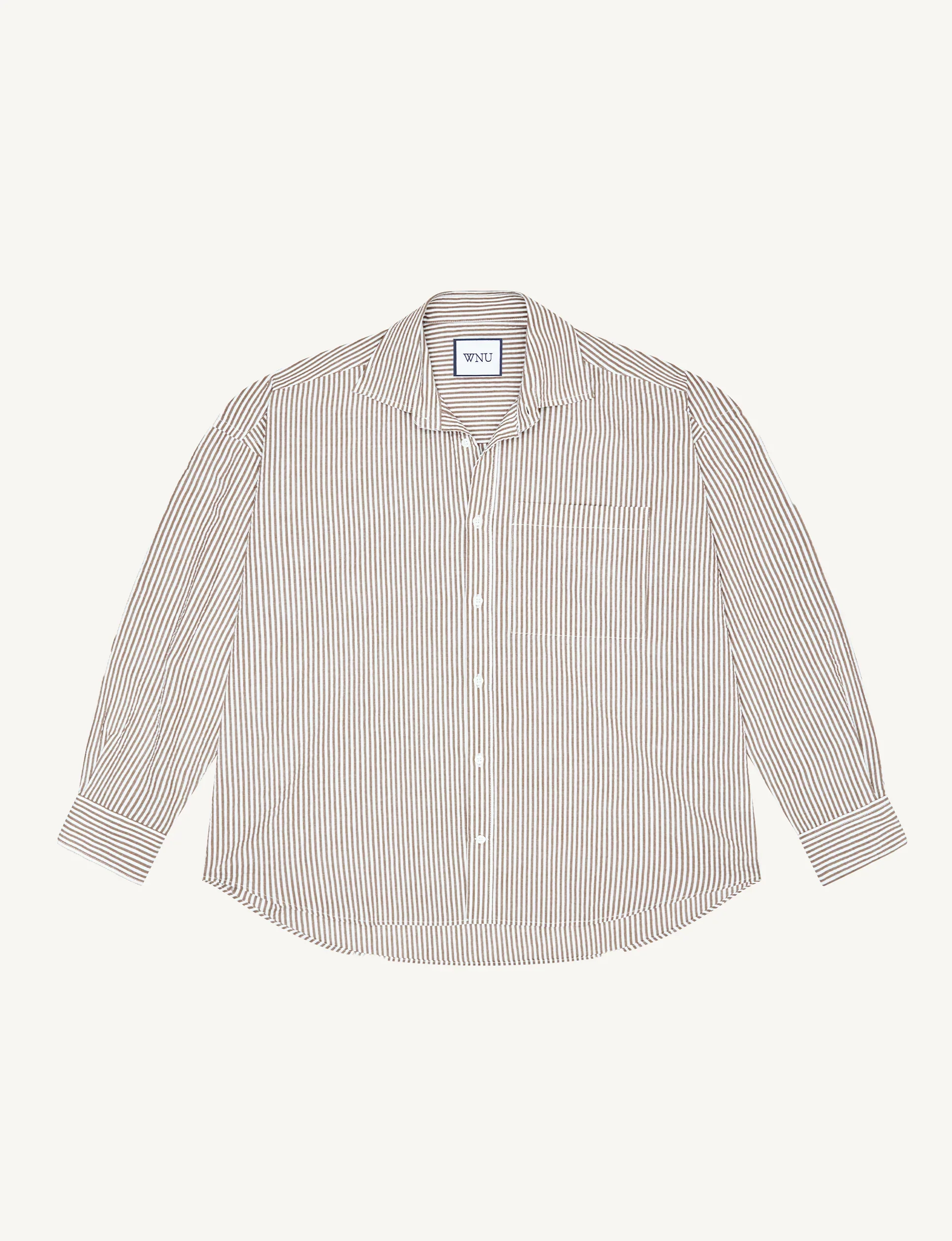 The Weekend: Seersucker, Mocha Stripe - With Nothing Underneath