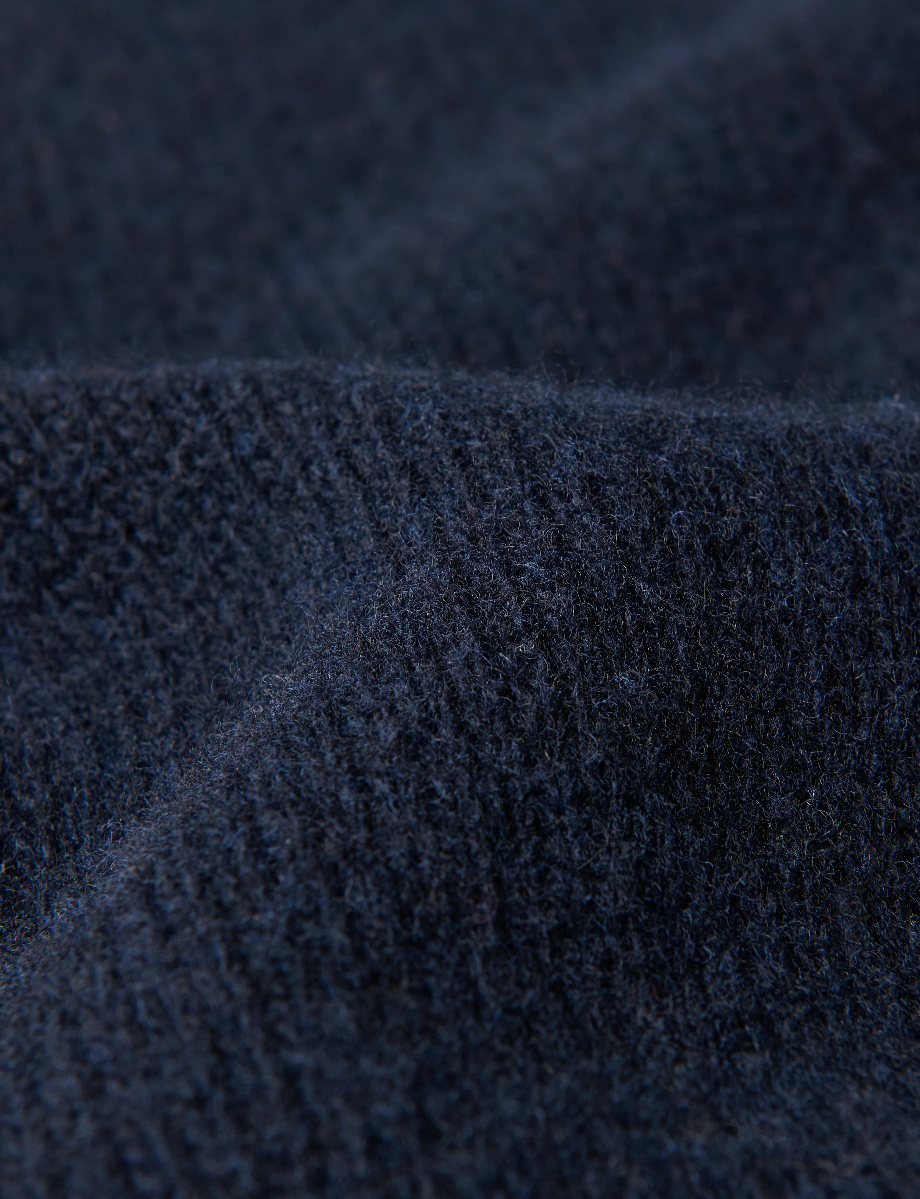 Devon Jumper: Wool, Navy Blue - With Nothing Underneath