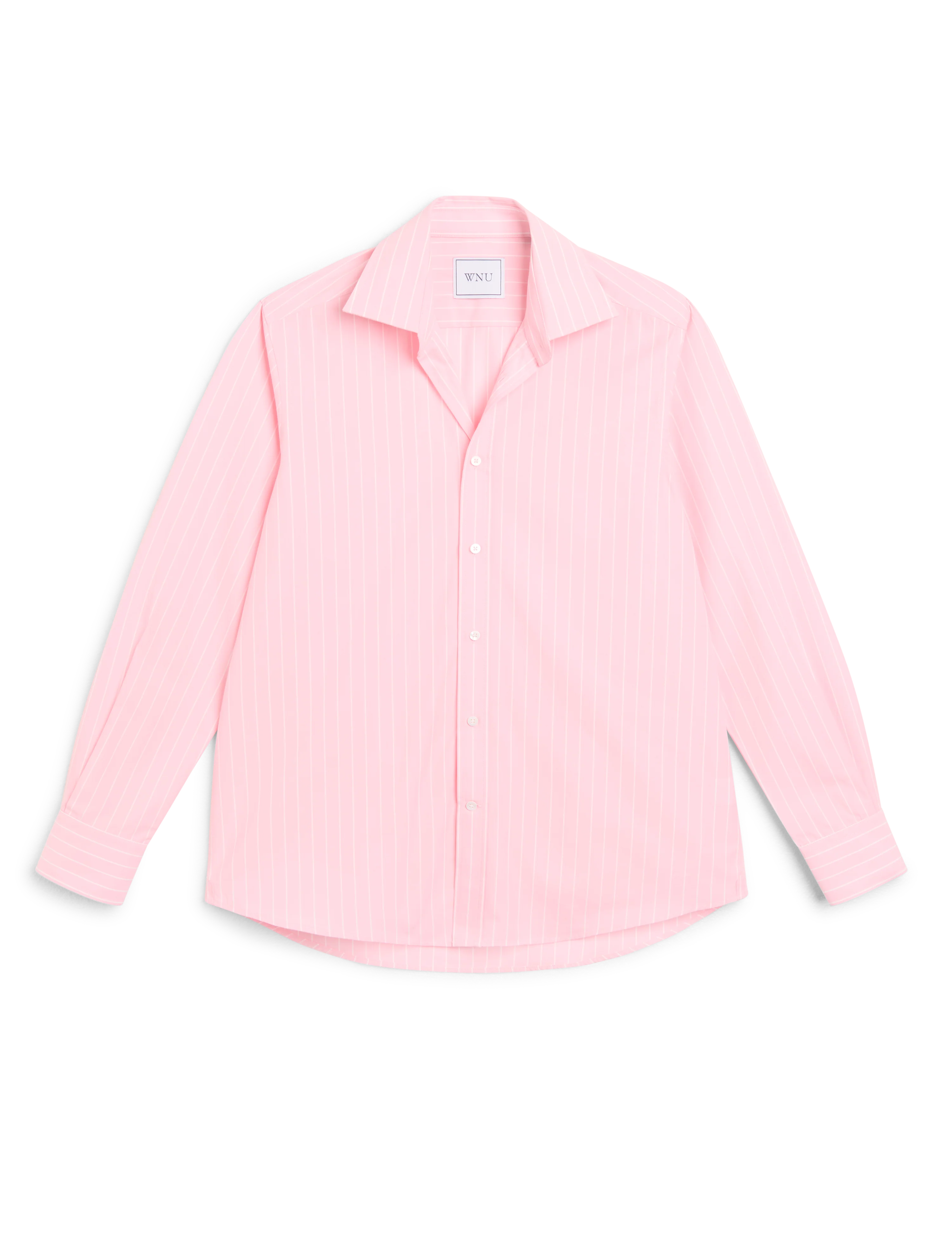 The Boyfriend: Fine Poplin, Light Pink Stripe - With Nothing Underneath