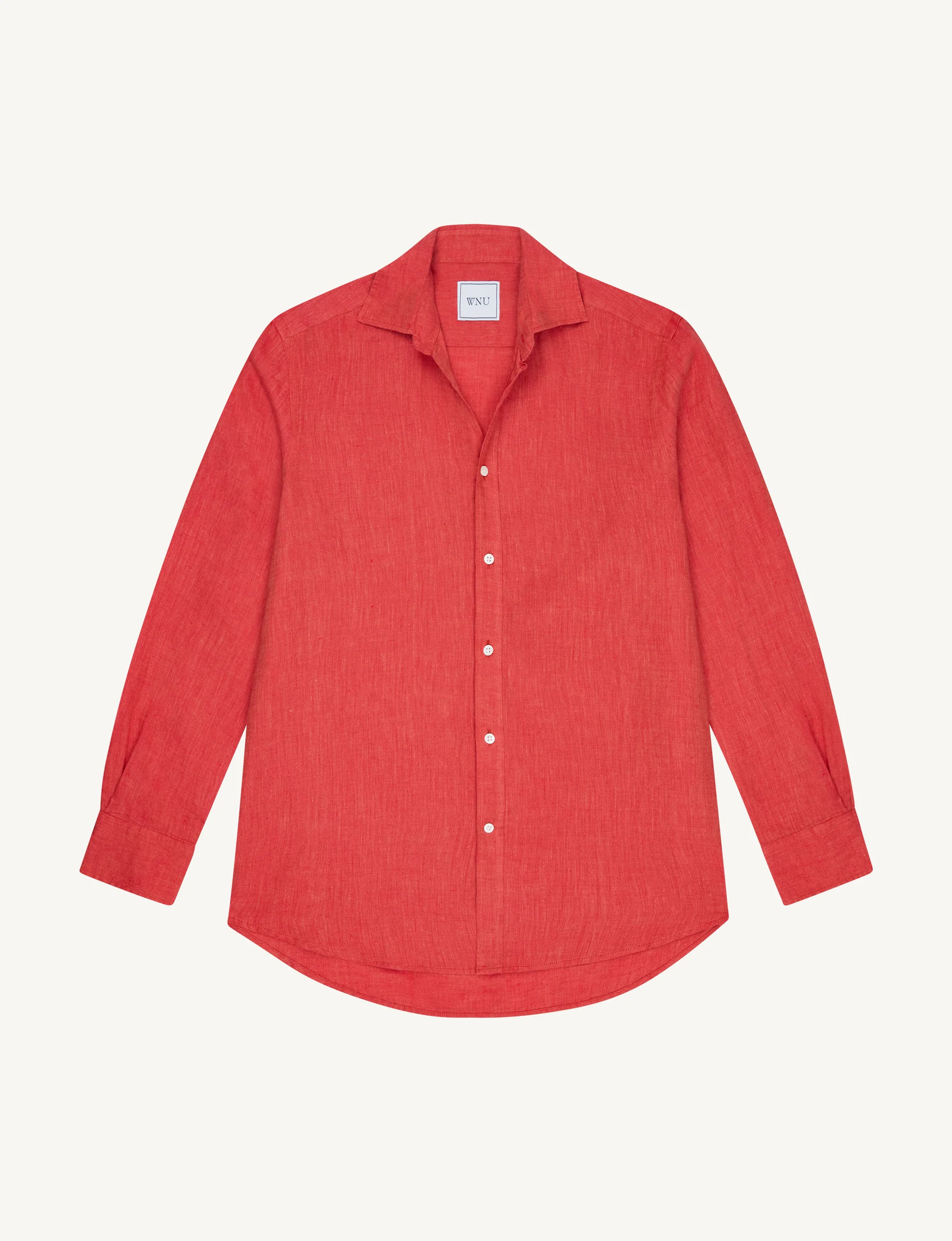 The Boyfriend: Linen, Cardinal Red - With Nothing Underneath